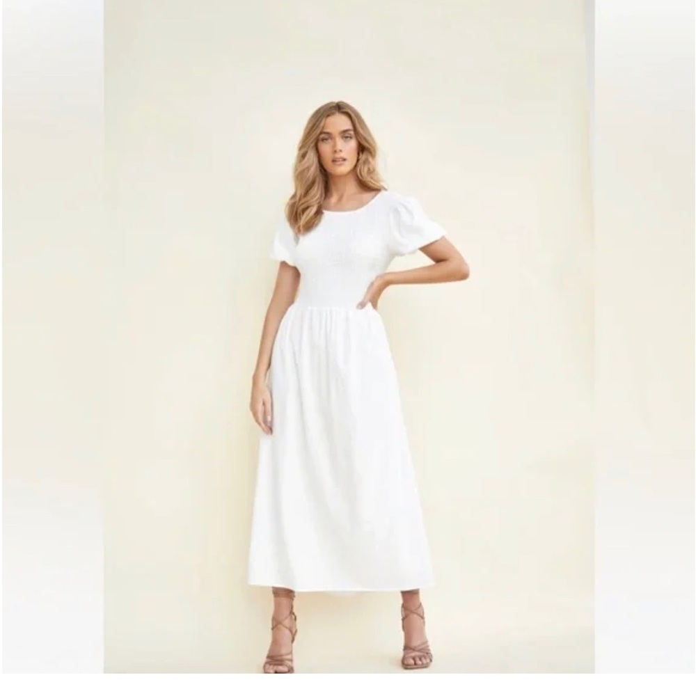 Glamorous Lace Up Back Midaxi Dress Small — image 3 of 8